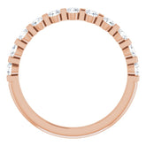 14K Rose 1/2 CTW Natural Diamond Anniversary Band